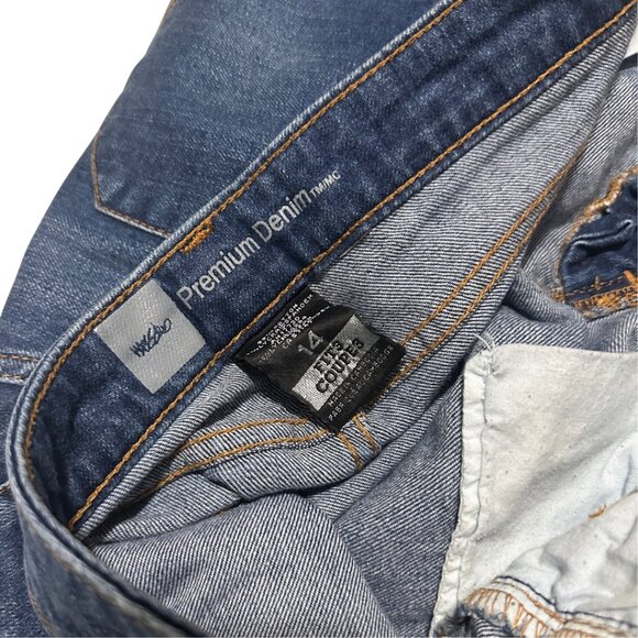 Mossimo Blue Denim Jean Shorts Darker Blue Size 14 - Picture 6 of 7